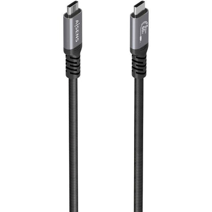 Cabo USB 3.2 Tipo-C Aisens A107-0991/ USB Tipo-C Macho - USB Tipo-C Macho/ Até 60W/ 5Gbps/ 7m/ Preto