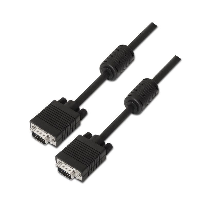 Cabo SVGA Aisens A113-0073/ VGA Macho - VGA Macho/ Até 3W/ 10Mbps/ 6m/ Preto