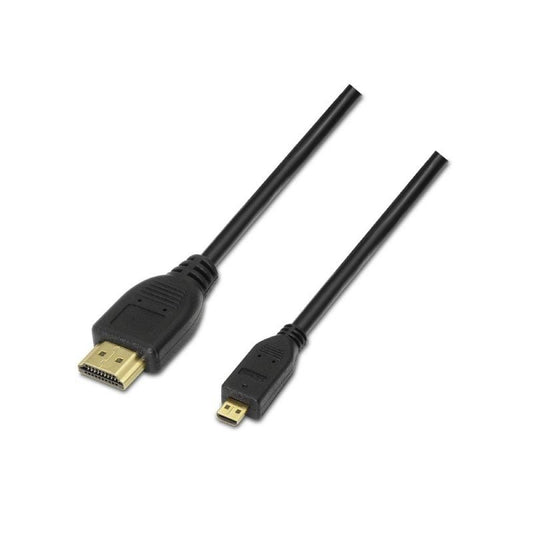 Cabo Micro HDMI Aisens A119-0117/ HDMI Macho - Micro HDMI Macho/ Até 10W/ 720Mbps/ 1.8m/ Preto
