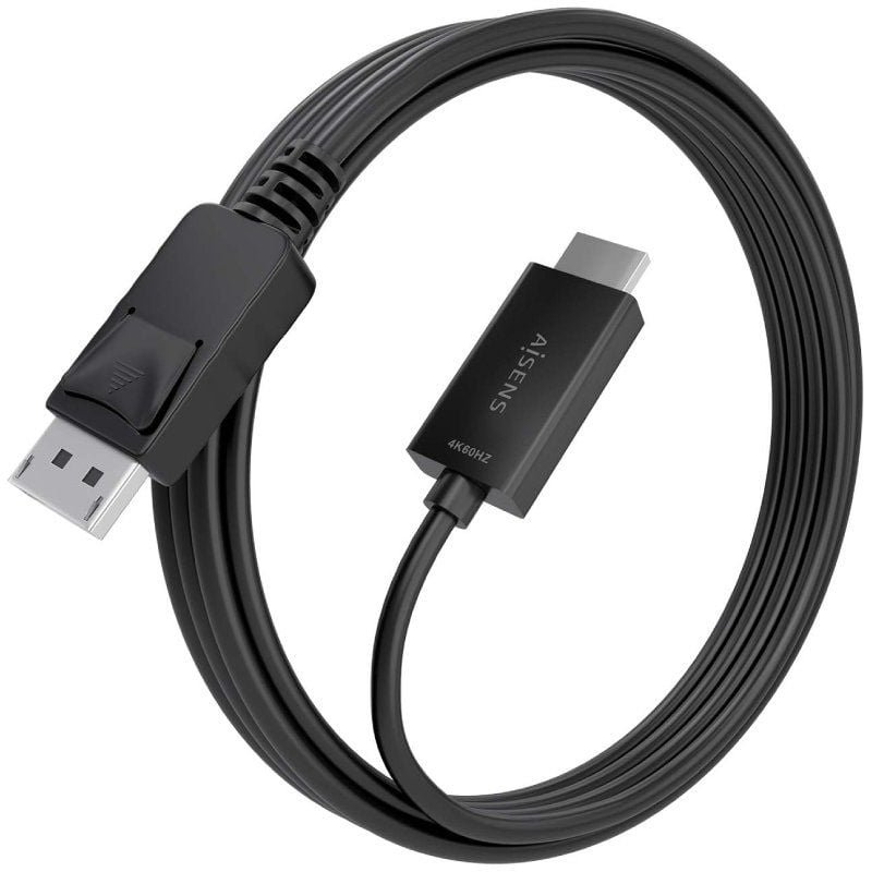 Cabo Conversor Aisens A125-0895/ DisplayPort Macho - HDMI 4K Macho/ 3m/ Preto