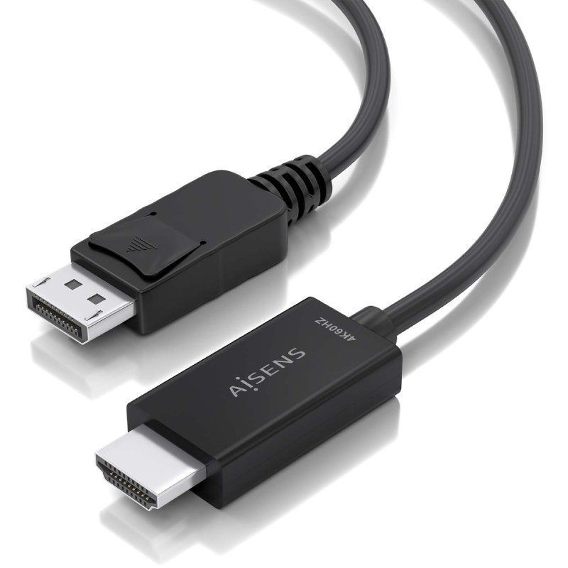 Cabo Conversor Aisens A125-0895/ DisplayPort Macho - HDMI 4K Macho/ 3m/ Preto