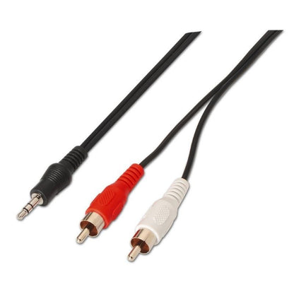Cabo Estéreo Aisens A128-0147/ Jack 3.5 Macho - 2x RCA Macho/ Até 0.1W/ 1.5m/ Preto