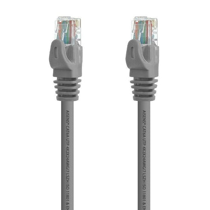 Cabo de Rede RJ45 UTP Aisens A145-0324 Cat.6A/ 25cm/ Cinzento