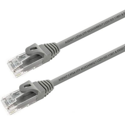 Cabo de Rede RJ45 UTP Aisens A145-0324 Cat.6A/ 25cm/ Cinzento