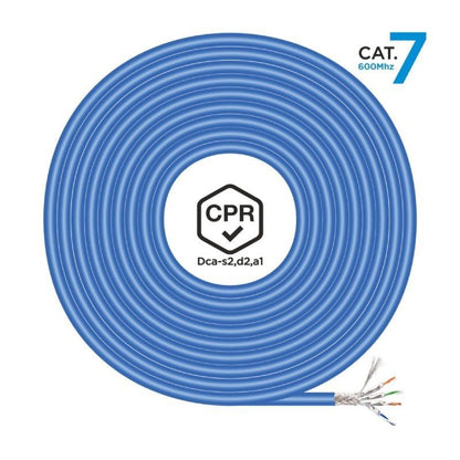Bobina de Cabo RJ45 SFTP AWG23 LSZH CPR Dca Aisens A146-0665 Cat.7/ 305m/ Azul