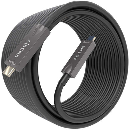Cabo USB 3.1 Tipo-C Aisens AOC A157-0882/ USB Tipo-C Macho - USB Tipo-C Macho/ Até 60W/ 10Gbps/ 10m/ Preto