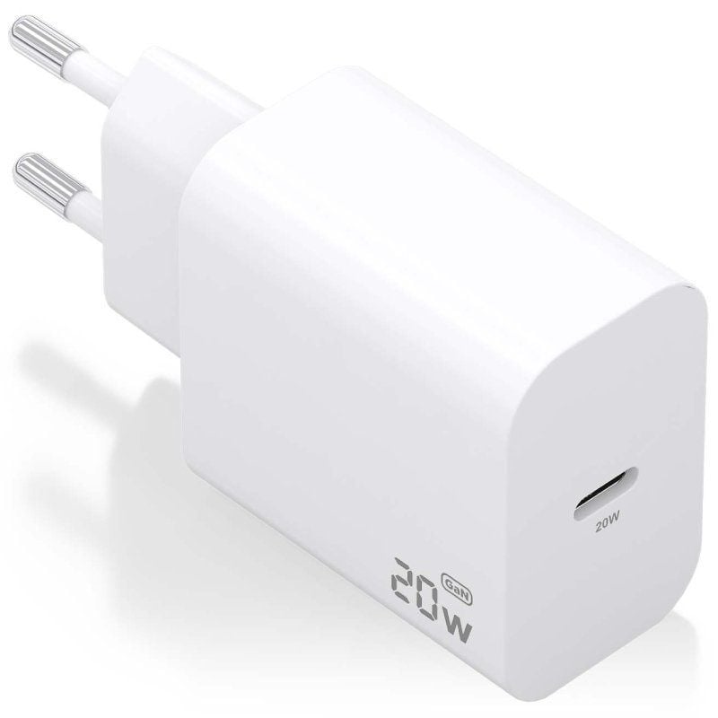 Carregador de Parede GaN Aisens A110-0938/ 1xUSB Tipo-C/ 20W/ Branco