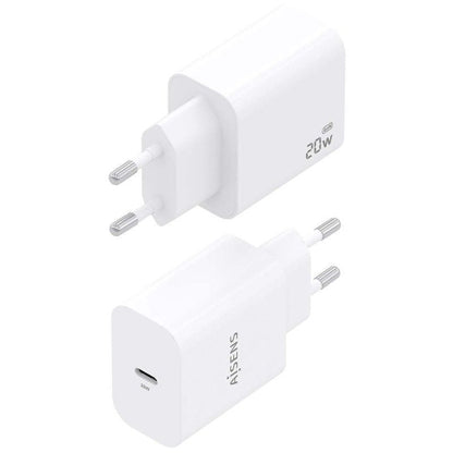 Carregador de Parede GaN Aisens A110-0938/ 1xUSB Tipo-C/ 20W/ Branco