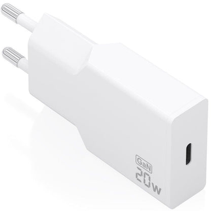 Carregador de Parede GaN Aisens A110-0997/ 1xUSB Tipo-C/ 20W/ Branco