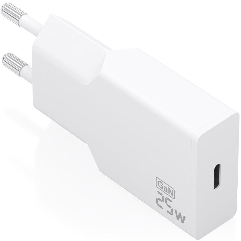 Carregador de Parede GaN Aisens A110-0999/ 1xUSB Tipo-C/ 25W/ Branco
