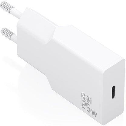Carregador de Parede GaN Aisens A110-0999/ 1xUSB Tipo-C/ 25W/ Branco