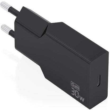 Carregador de Parede GaN Aisens A110-1004/ 1xUSB Tipo-C/ 30W/ Preto