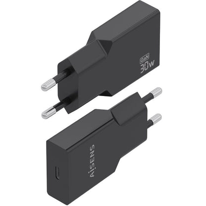 Carregador de Parede GaN Aisens A110-1004/ 1xUSB Tipo-C/ 30W/ Preto