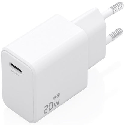 Carregador de Parede GaN Aisens A110-1023/ 1xUSB Tipo-C/ 20W/ Branco