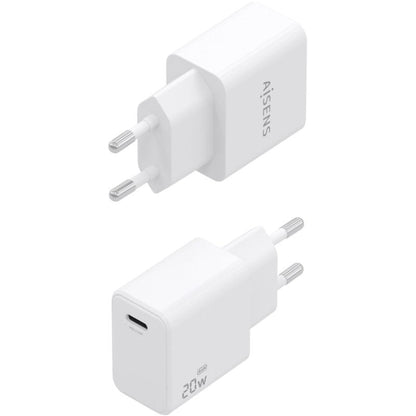 Carregador de Parede GaN Aisens A110-1023/ 1xUSB Tipo-C/ 20W/ Branco
