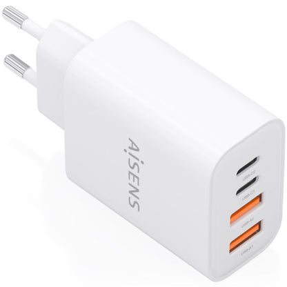 Carregador de Parede GaN Aisens A110-1027/ 2xUSB Tipo-C/ 2xUSB/ 32W/ Branco