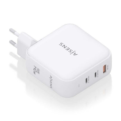 Carregador de Parede GaN Aisens ASCH-140W3P030-W/ 2xUSB Tipo-C/ 1xUSB/ 140W