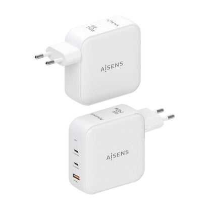 Carregador de Parede GaN Aisens ASCH-140W3P030-W/ 2xUSB Tipo-C/ 1xUSB/ 140W