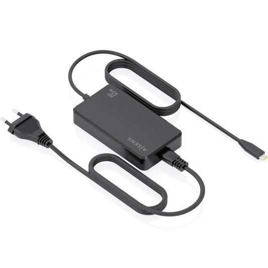 Carregador de Secretária GaN Aisens ASCH-1PD65D068-BK/ 1xUSB Tipo-C/ 65W