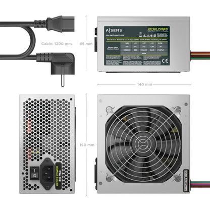Fuente de Alimentación Aisens ASPC-500ATX-PSE/ 500W/ Ventilador 12cm