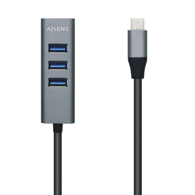 Hub USB Tipo-C Aisens A109-0508/ 4xUSB/ Cinzento