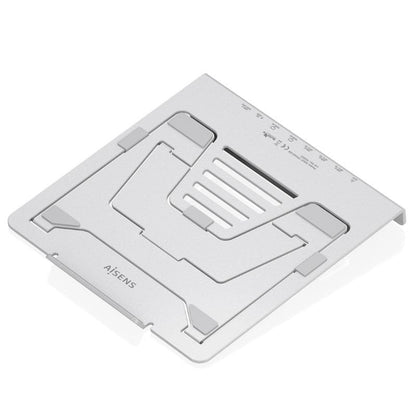Soporte de Sobremesa - Docking USB Tipo-C Aisens ASUC-7P046-GR/ 2xUSB/ 1xUSB Tipo-C/ 2xHDMI/ 1xRJ45/ 1xUSB Tipo-C PD/ Gris
