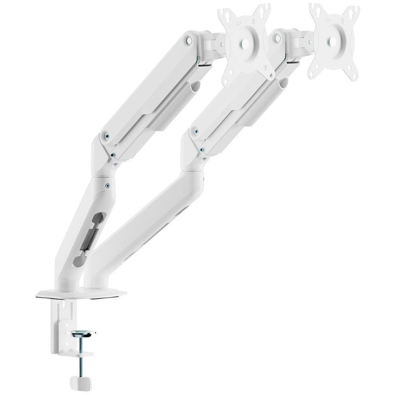Suporte de Secretária com Contrapeso para 2 Monitores Aisens DT32TSR-439/ Giratório/ Inclinável/ até 9kg