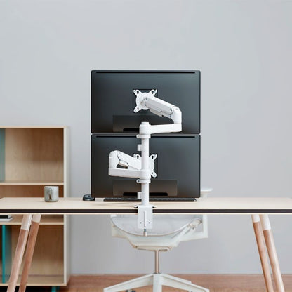 Suporte de Mesa com Contrapeso para 2 Monitores Aisens DT32TSR-441/ Rotativo/ Inclinável/ até 9kg