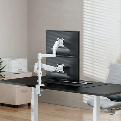 Suporte de Mesa com Contrapeso para 2 Monitores Aisens DT32TSR-441/ Rotativo/ Inclinável/ até 9kg