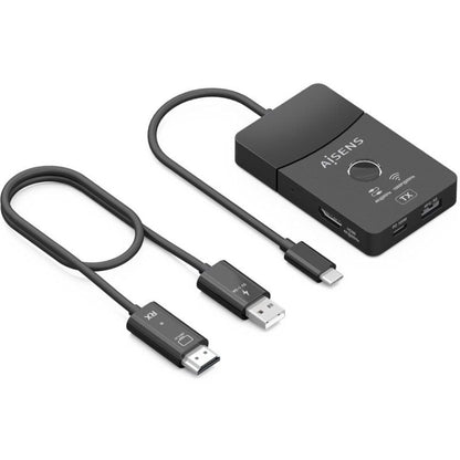 Adaptador/Transmissor de vídeo sem fios USB Tipo-C - HDMI Aisens ASWL-H2KDC30M05-BK/ 100W