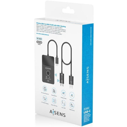 Adaptador/Transmissor de vídeo sem fios USB Tipo-C - HDMI Aisens ASWL-H2KDC30M05-BK/ 100W