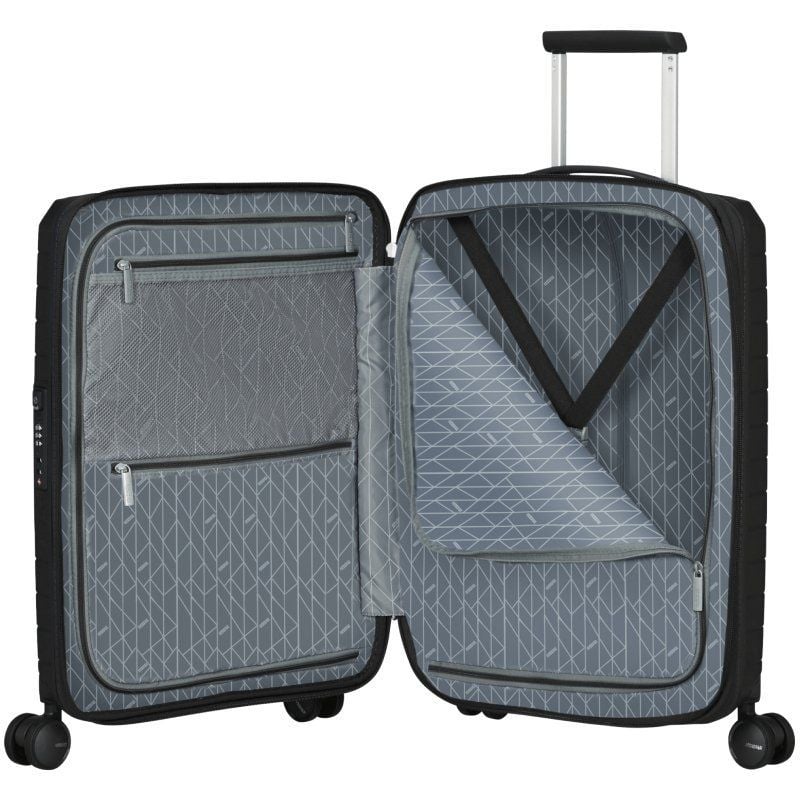 Mala de Cabine American Tourister FastForward Spinner Expansível 55cm/ 55x40x23cm/ 4 Rodas/ Preto