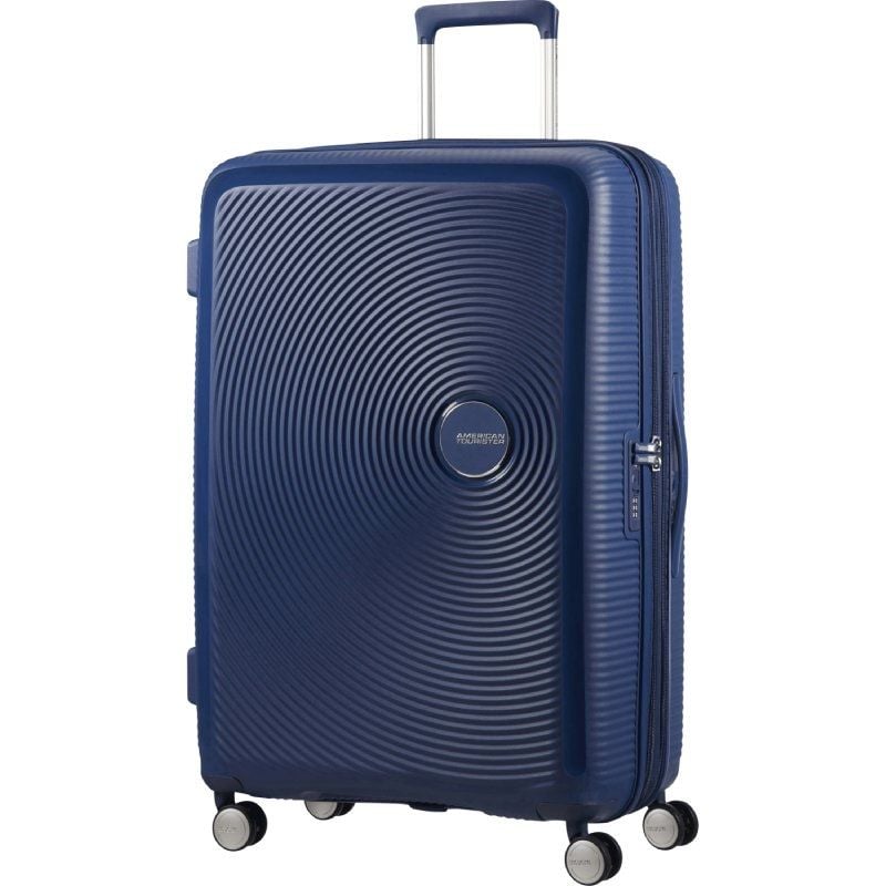 Mala Grande American Tourister SoundBox Spinner 77cm/ 77x51.5x29.5cm/ 4 Rodas/ Azul Marinho