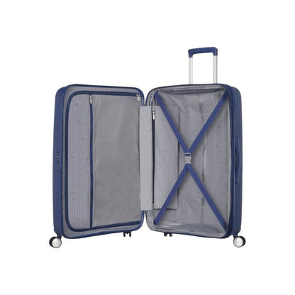 Mala Grande American Tourister SoundBox Spinner 77cm/ 77x51.5x29.5cm/ 4 Rodas/ Azul Marinho