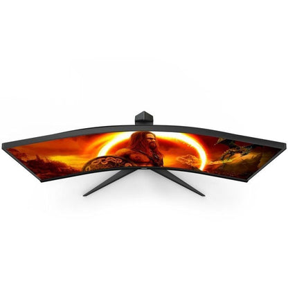 Monitor Gaming Ultrapanorâmico Curvo AOC CU34G2XP/BK 34"/ WQHD/ 1ms/ 180Hz/ VA/ Preto