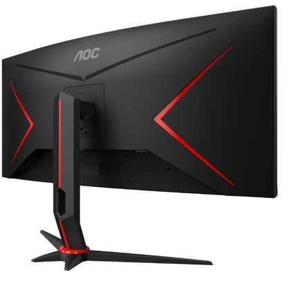 Monitor Gaming Ultrapanorâmico Curvo AOC CU34G2XP/BK 34"/ WQHD/ 1ms/ 180Hz/ VA/ Preto