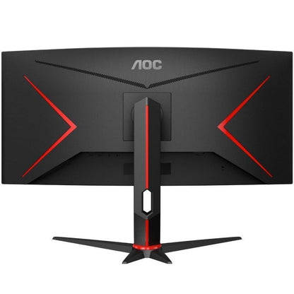Monitor Gaming Ultrapanorâmico Curvo AOC CU34G2XP/BK 34"/ WQHD/ 1ms/ 180Hz/ VA/ Preto