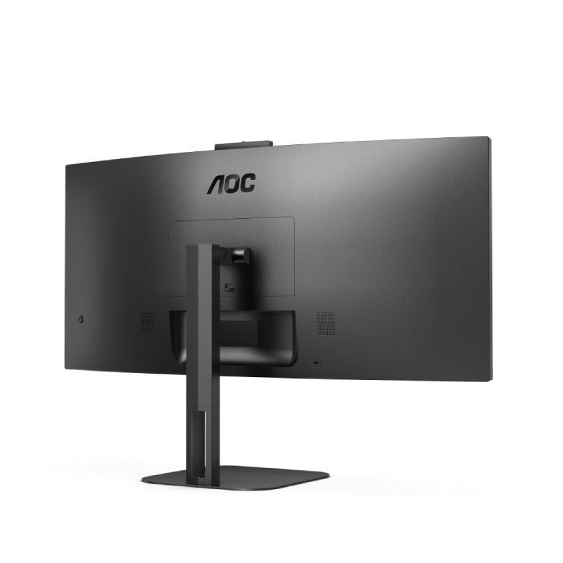 Monitor Profissional Curvo Ultrawide AOC CU34V5CW/BK 34"/ UWQHD/ Webcam/ Multimédia/ Ajuste em altura/ Preto