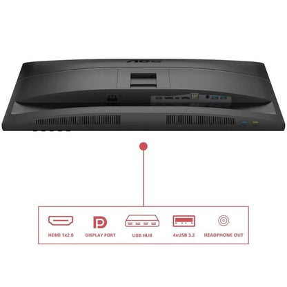 Monitor Profissional AOC Q27E4CV 27"/ QHD/ Multimédia/ Altura ajustável/ Preto