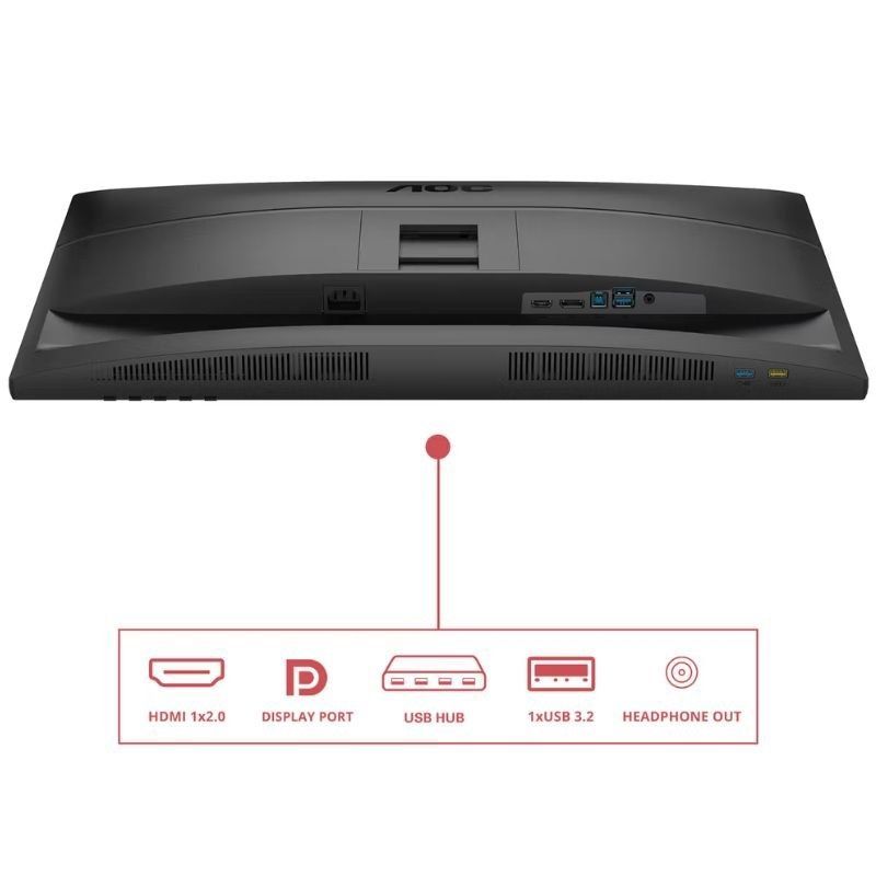 Monitor Profissional AOC Q27E4U 27"/ QHD/ Multimédia/ Altura ajustável/ Preto