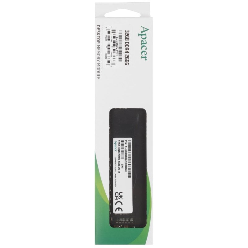 Memória RAM Apacer EL.32G2V.PRH 32GB/ DDR4/ 2666MHz/ 1.2V/ CL19/ DIMM