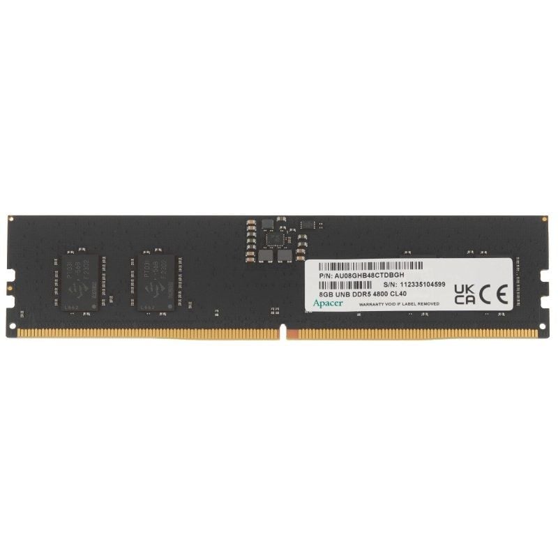 Memória RAM Apacer FL.08G2A.RTH 8GB/ DDR5/ 4800MHz/ 1.1V/ CL40/ UDIMM