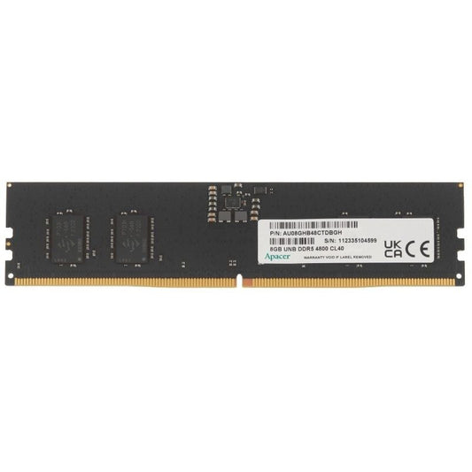 Memória RAM Apacer FL.08G2A.RTH 8GB/ DDR5/ 4800MHz/ 1.1V/ CL40/ UDIMM