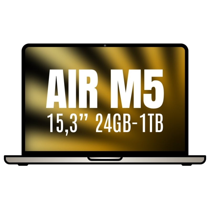 Apple Macbook Air 15,3"/ M5 10-Core CPU/ 24GB/ 1TB SSD/ 10-Core GPU/ Branco Estrela