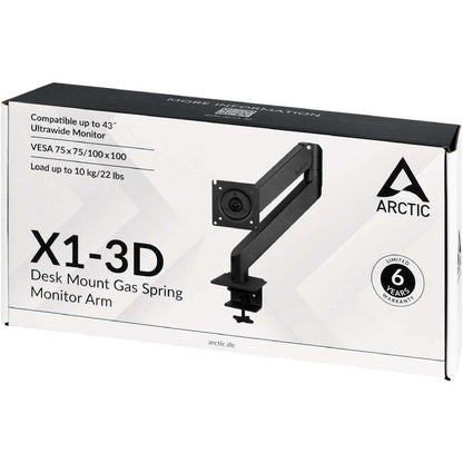 Soporte de Mesa para Monitor Arctic X1-3D/ Giratorio/ Inclinable/ hasta 15kg