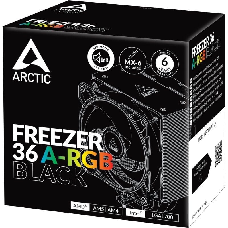 Ventoinha com Dissipador Arctic Freezer 36 A-RGB/ 12cm