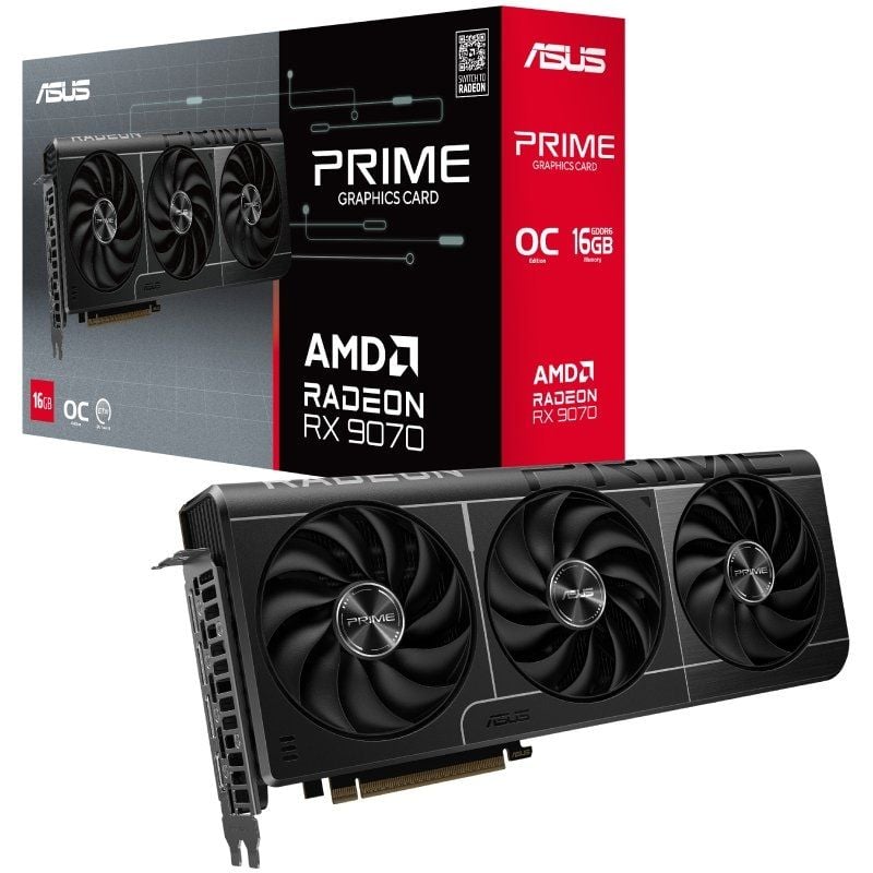 Placa Gráfica Asus Prime Radeon RX 9070 OC Edition/ 16GB GDDR6