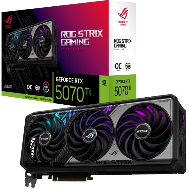 Placa Gráfica Asus ROG Strix OC GeForce RTX 5070Ti/ 16GB GDDR7