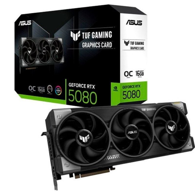 Placa Gráfica Asus TUF Gaming GeForce RTX 5080 OC/ 16GB GDDR7