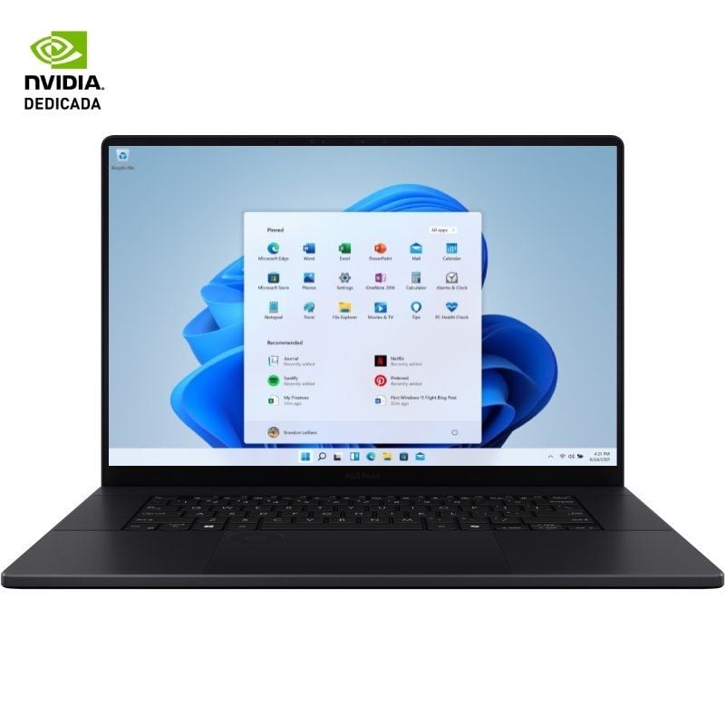 Portátil Asus ProArt P16 OLED H7606WP-RJ079X Ryzen AI 9 HX 370/ 64GB/ 2TB SSD/ GeForce RTX 5070/ 16" Tátil/ Win11 Pro